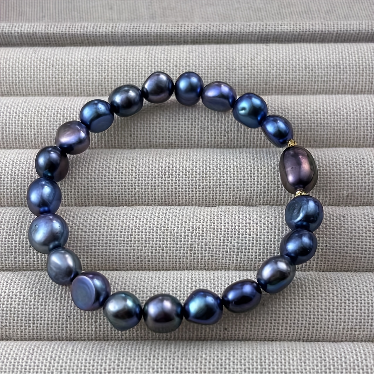 Natural Freshwater Pearl Irregular Design Bracelet, Unique Hue